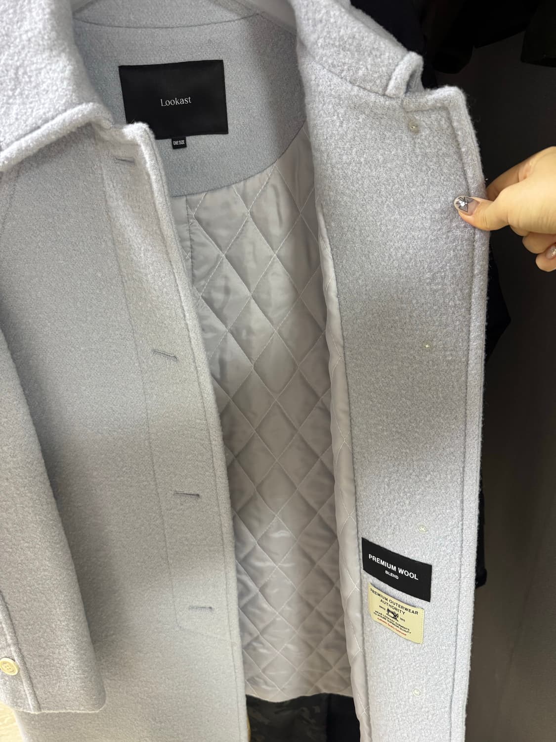 룩캐스트 코트 소라색 상품이미지5