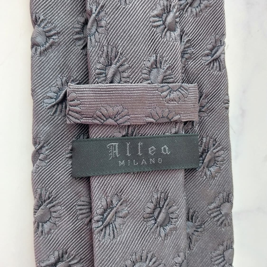 알테아 실크 해바라기 패턴 넥타이 9.4cm A+등급 K2275 상품이미지9