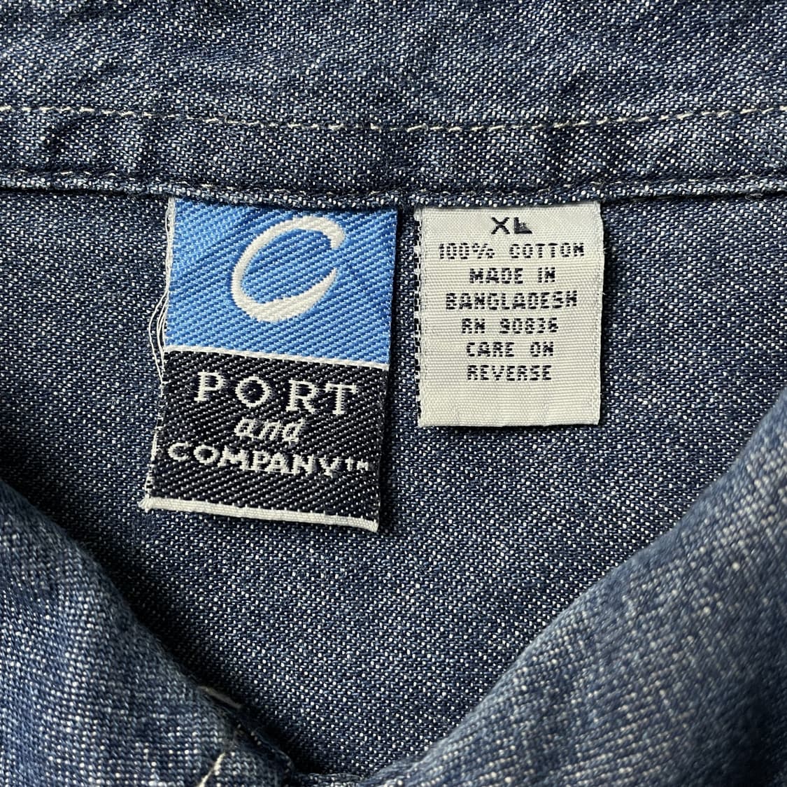 PORT&COMPANY 빈티지 코튼 데님 셔츠 A00591 상품이미지10