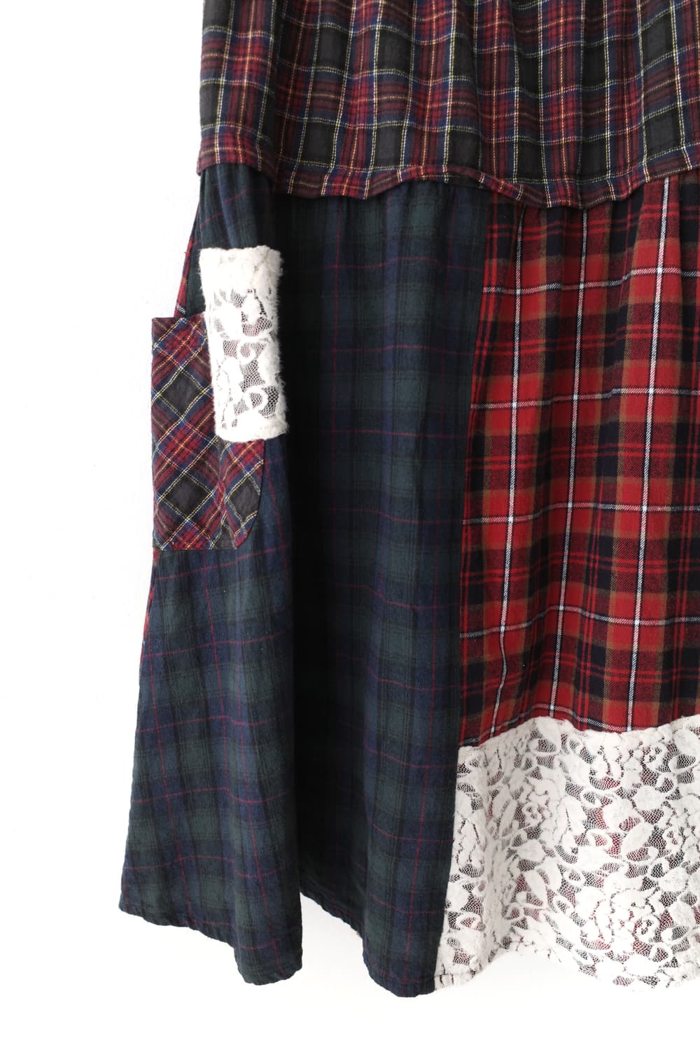 lace check pocket skirt  상품이미지3