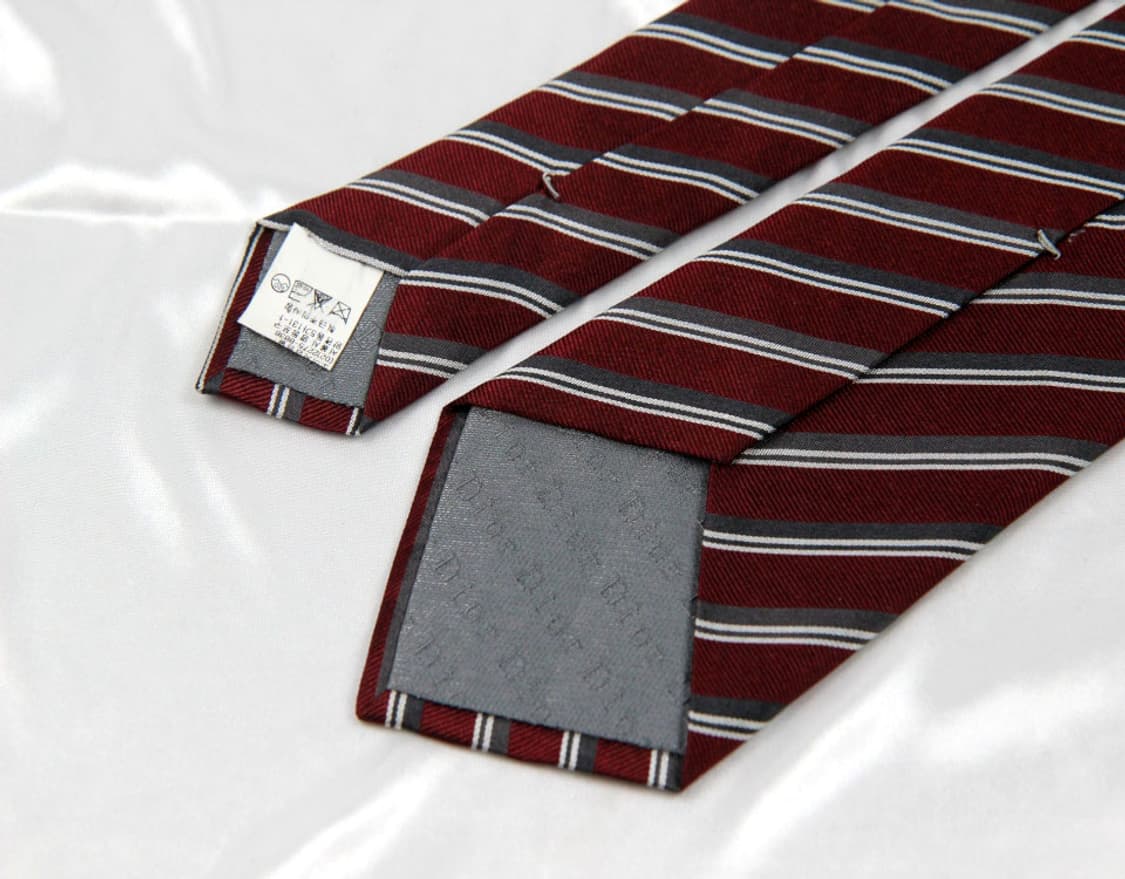 디올 8cm A등급 신형 와인 사선 남자 명품 넥타이 상품이미지4