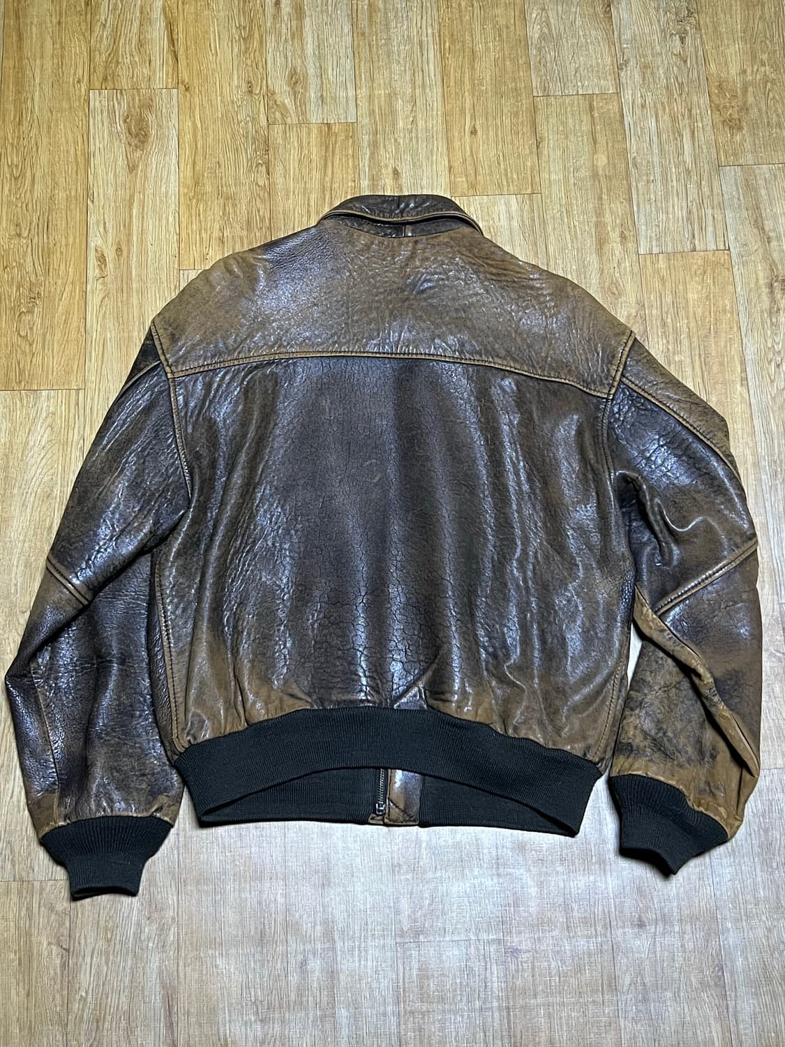 90s avirex A-2 leather jacket 상품이미지2