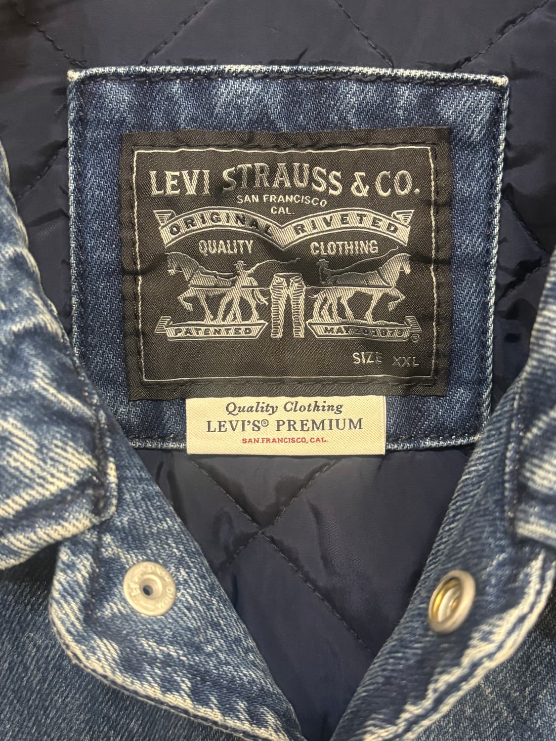 리바이스 워싱 데님 블루종 자켓 상품이미지4