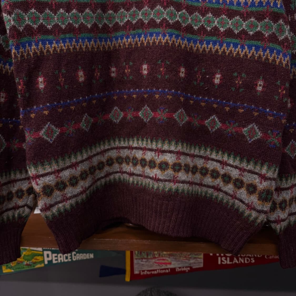 90s 울리치 헤비 울 네이티브 패턴 짜임 빈티지 에스닉 패턴 니트 상품이미지4