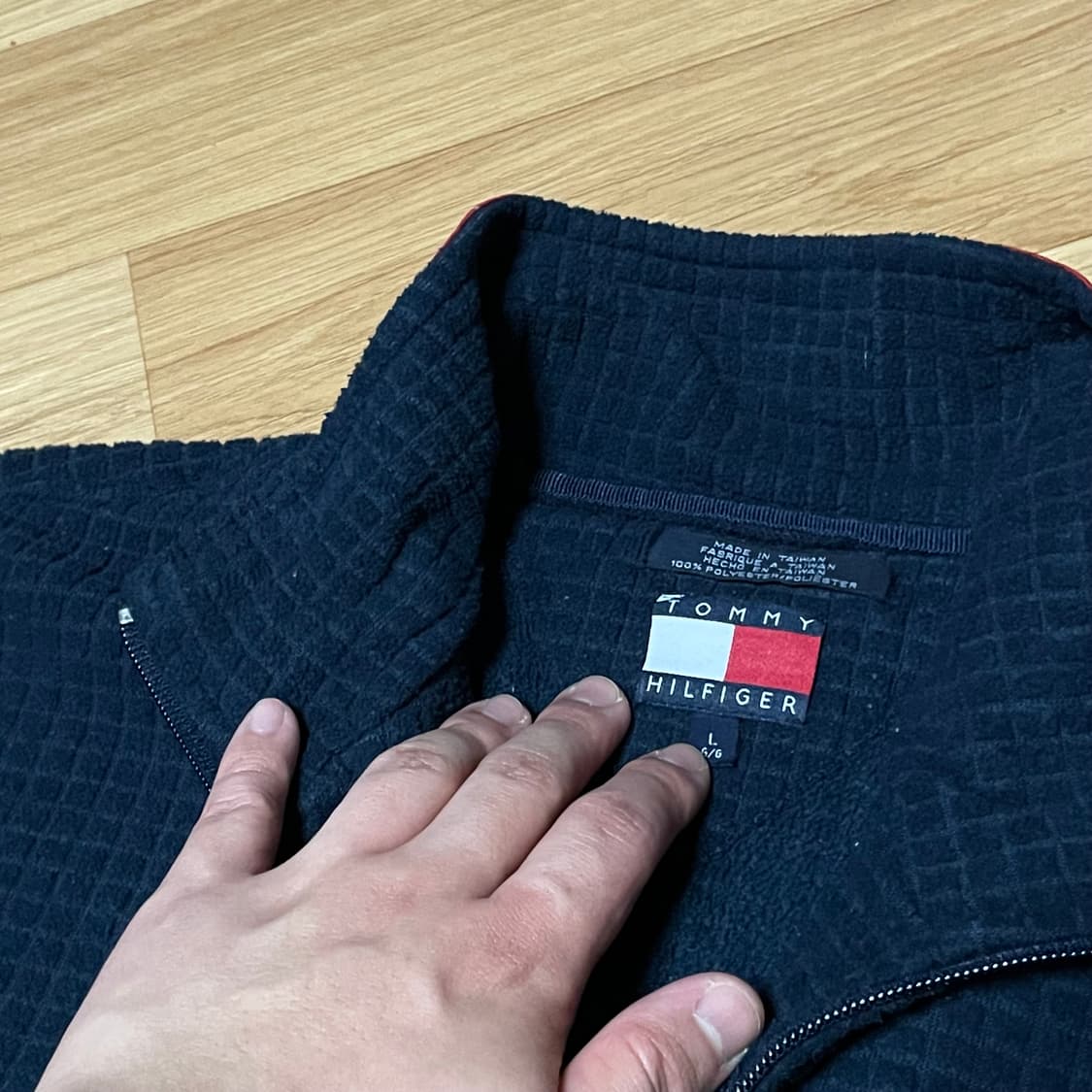 [XL] 타미힐피거 네이비 와플 아노락 후리스 상품이미지3