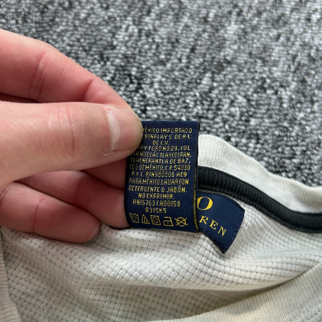 폴로 랄프로렌 멜란지 그레이 와플티셔츠 상품이미지9