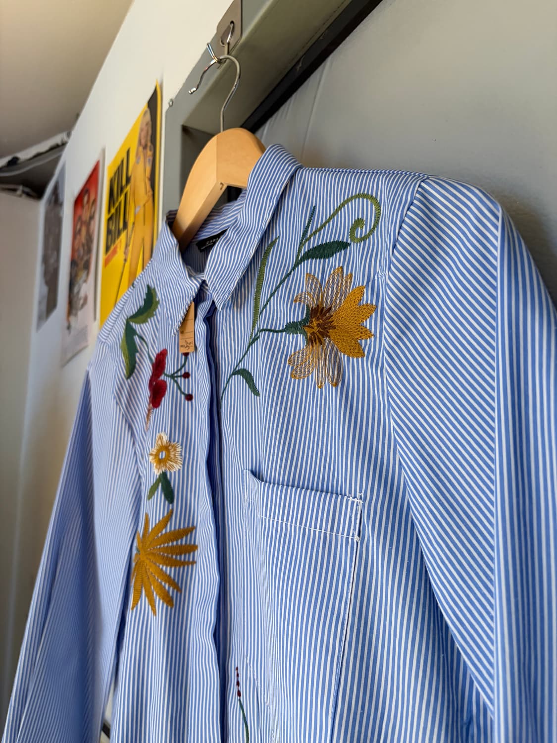 자라 스트라이프 자수 셔츠 상품이미지2