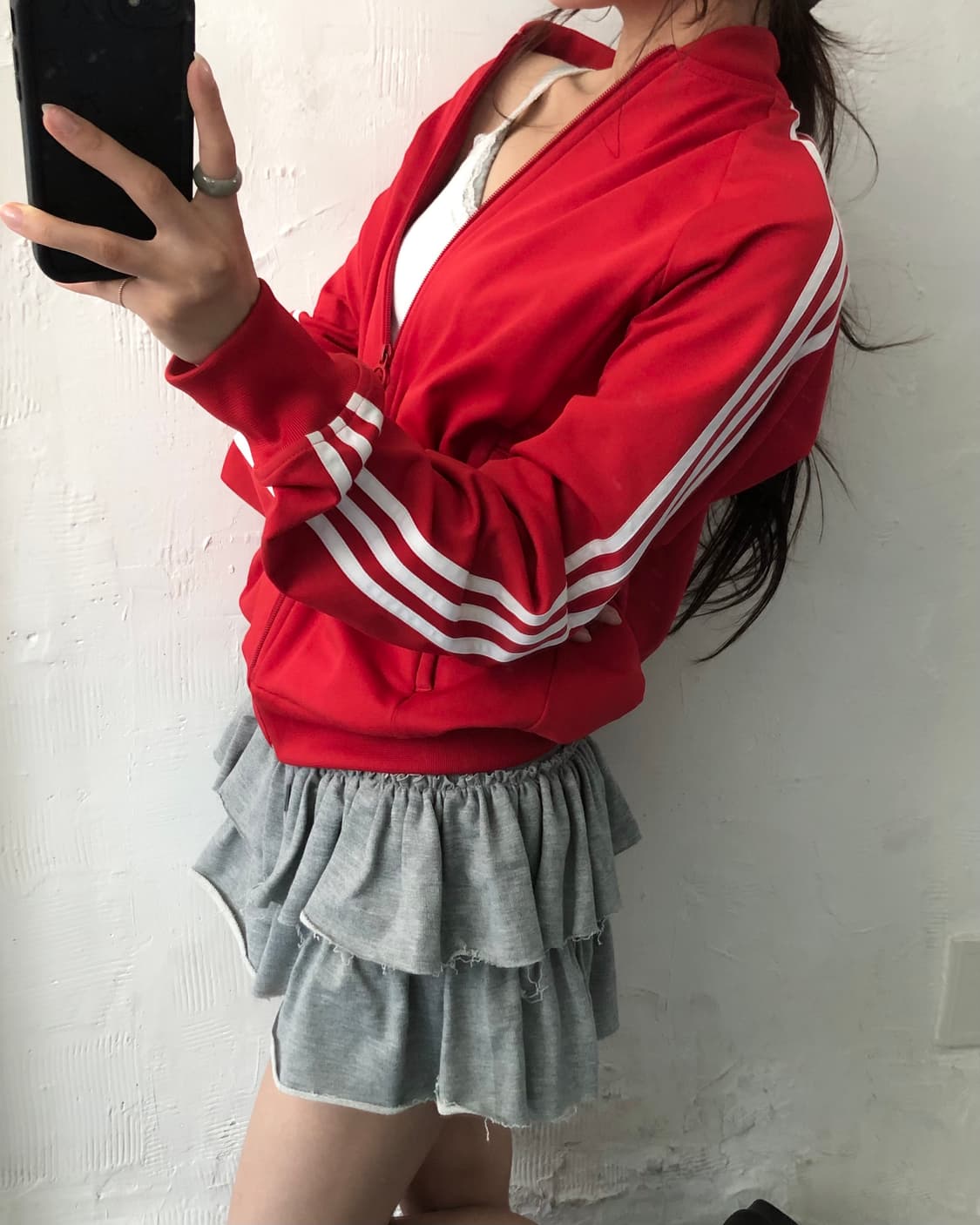 Adidas 아디다스 레드 컬러 슈퍼스타 트랙탑 상품이미지10
