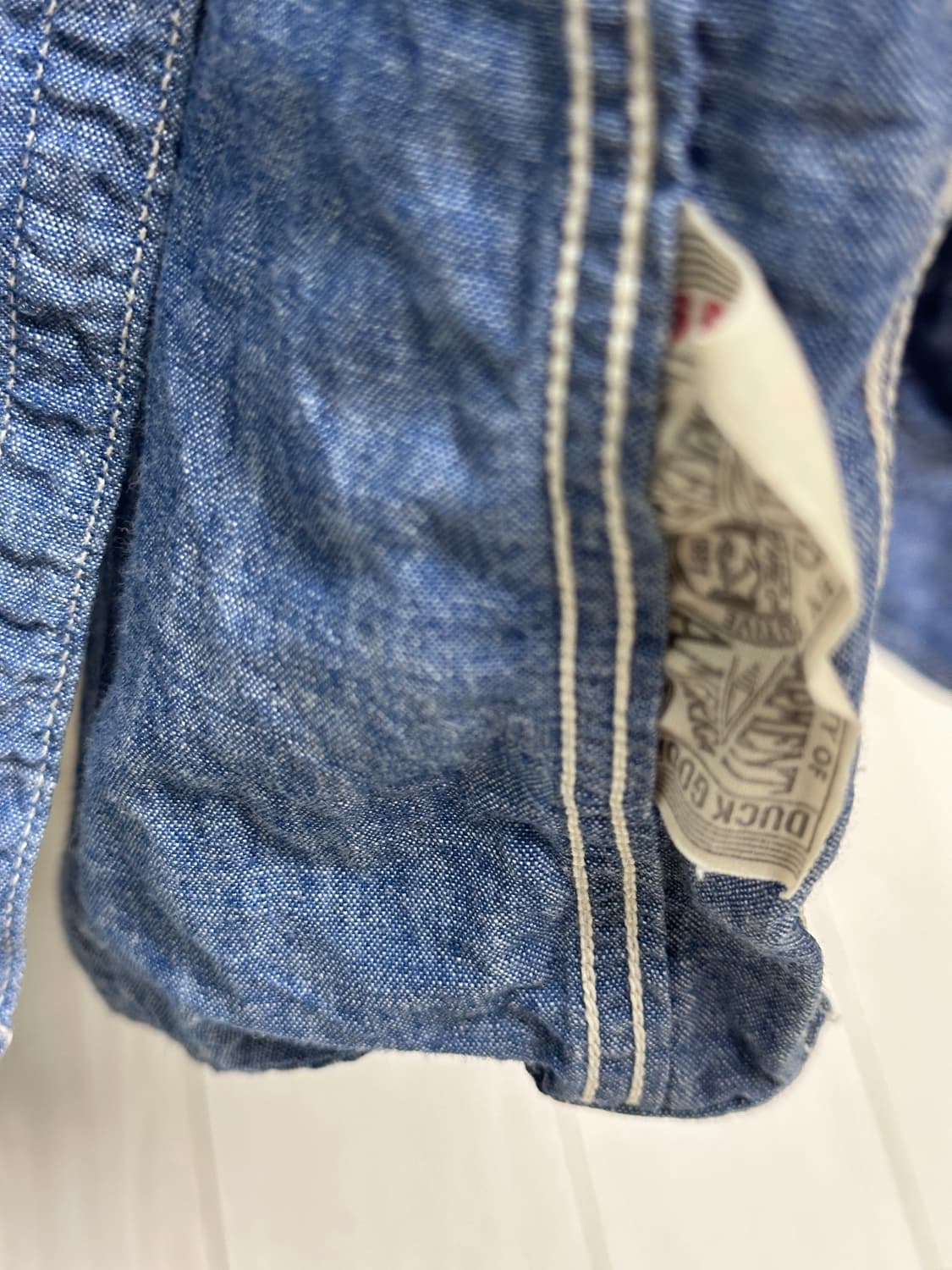 택포) 프리휠러스 닐셔츠 인디고 샴브레이 17 판매 상품이미지4