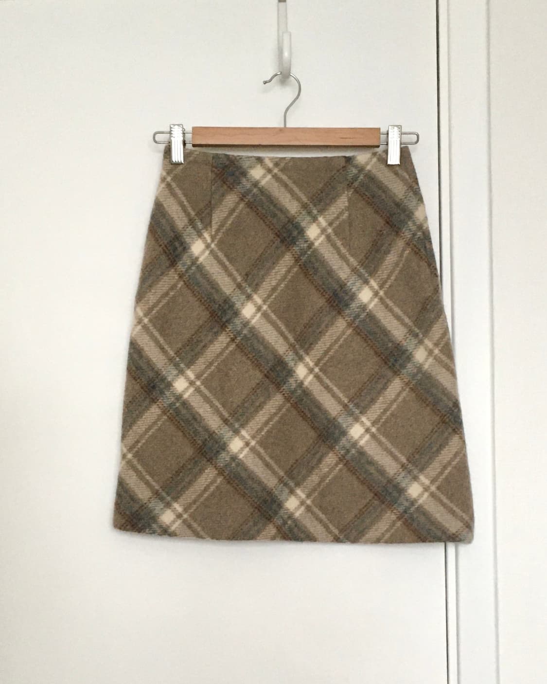 VTG Plaid Mohair Skirt 상품이미지1