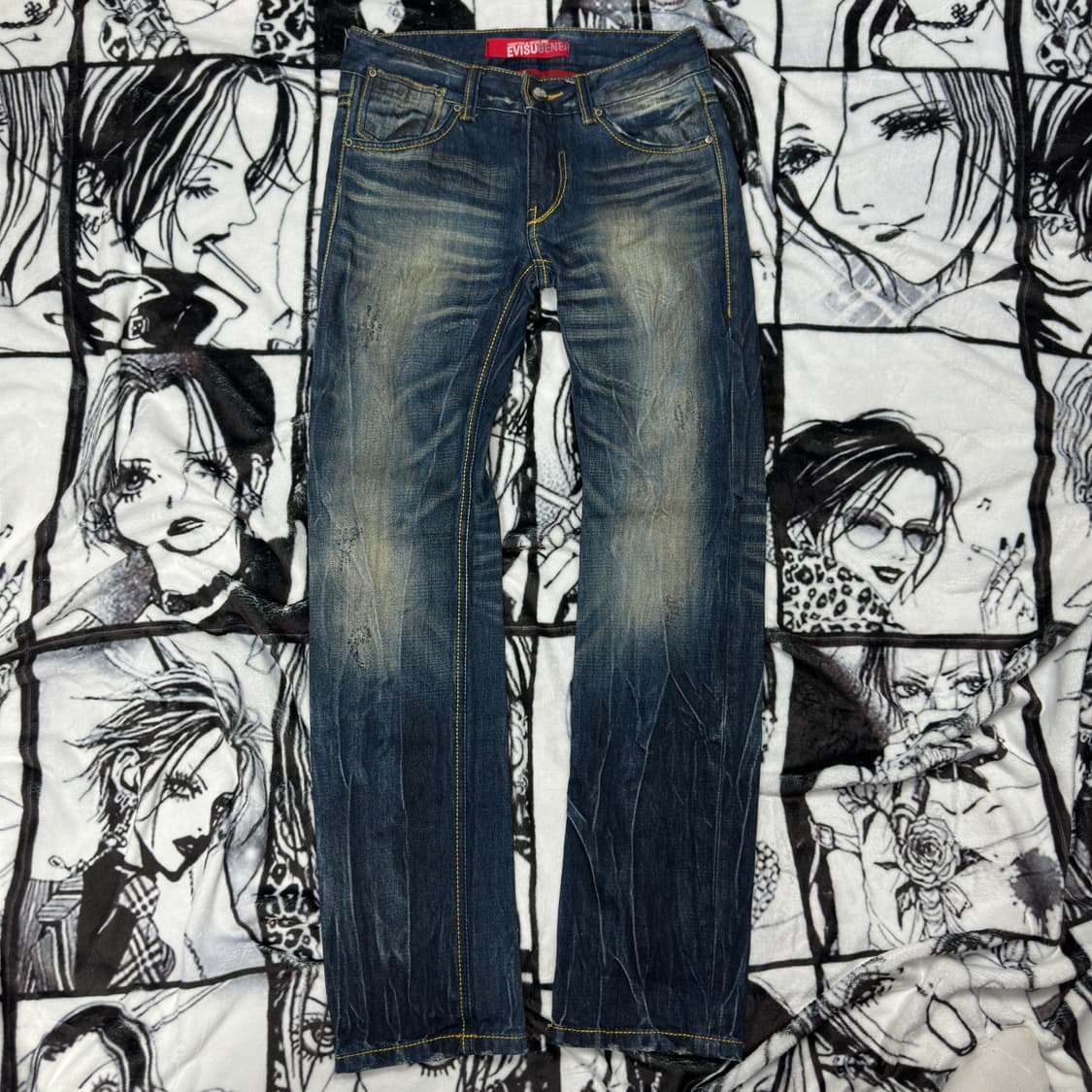 EVISU 에비수 워싱 시그니처 팬츠 상품이미지4