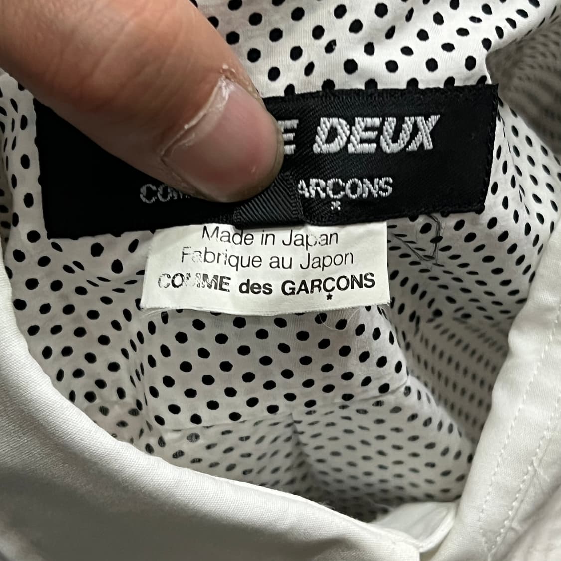  꼼데가르송 옴므 듀스 도트 셔츠 y14869 상품이미지7