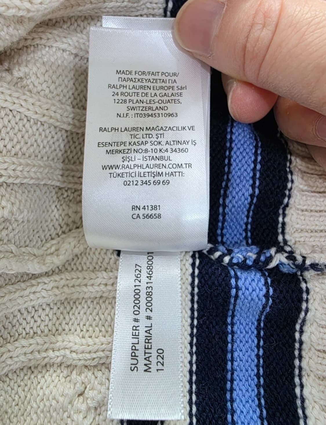 로렌 랄프로렌 크리켓 케이블 니트 스웨터 ~55 상품이미지10