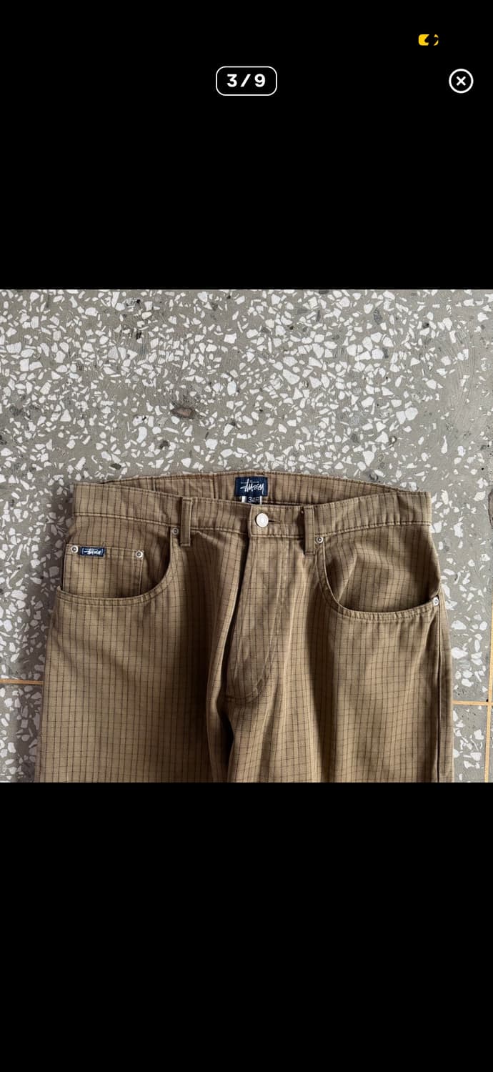 90s 올드 스투시 체크 팬츠 상품이미지3