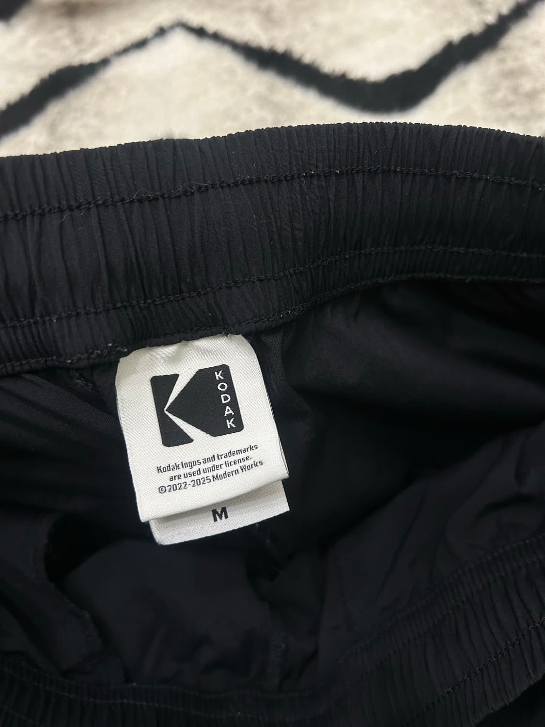 [M]KODAK 코닥 카고 우븐 조거 팬츠/블랙 상품이미지5