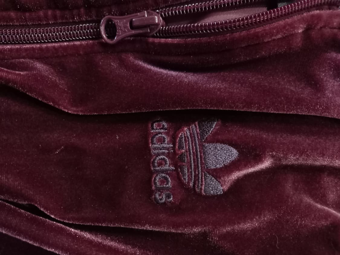 아디다스 희귀 벨벳 마룬 여자 트랙탑 저지 져지집업 90/S 상품이미지3