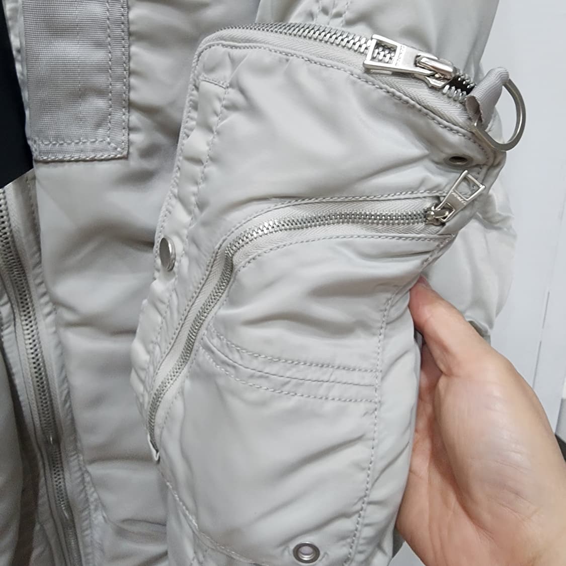 송지오 옴므 후드 MA-1 자켓 새제품 46 택O 상품이미지4