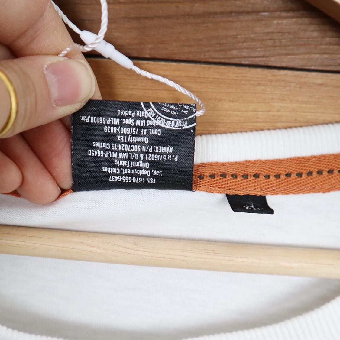 아비렉스 USAF 화이트 롱슬리브   상품이미지7