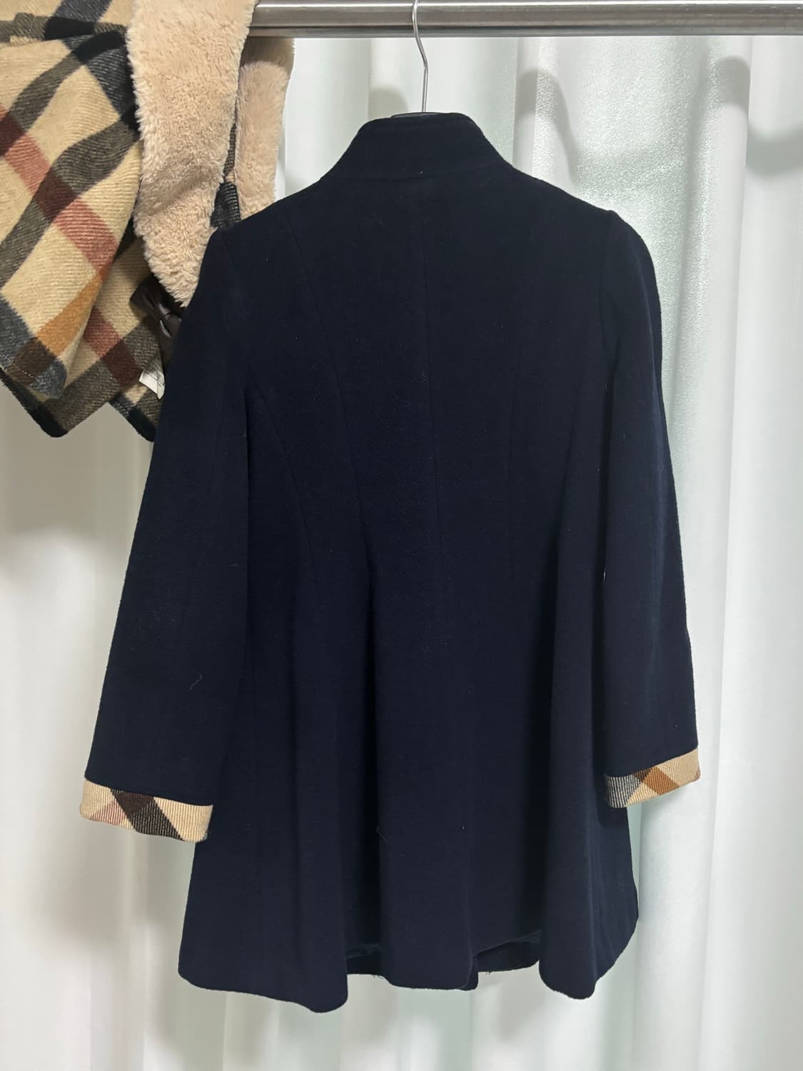 닥스 키즈 네이비 & 체크 퍼코트 130 상품이미지3