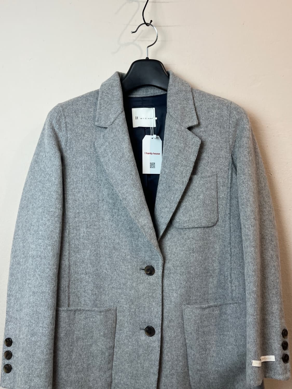 잇 미샤 그레이 헤링본 울 블레이저 상품이미지2