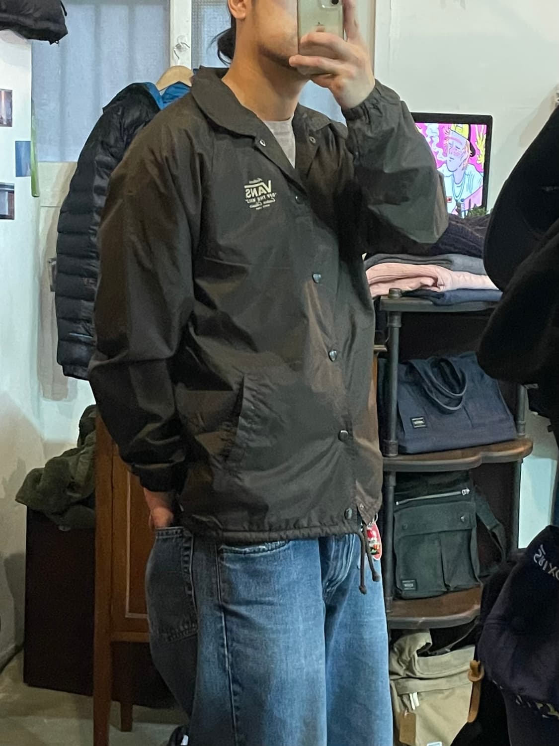 반스 코치 자켓 다크 브라운 M 상품이미지2