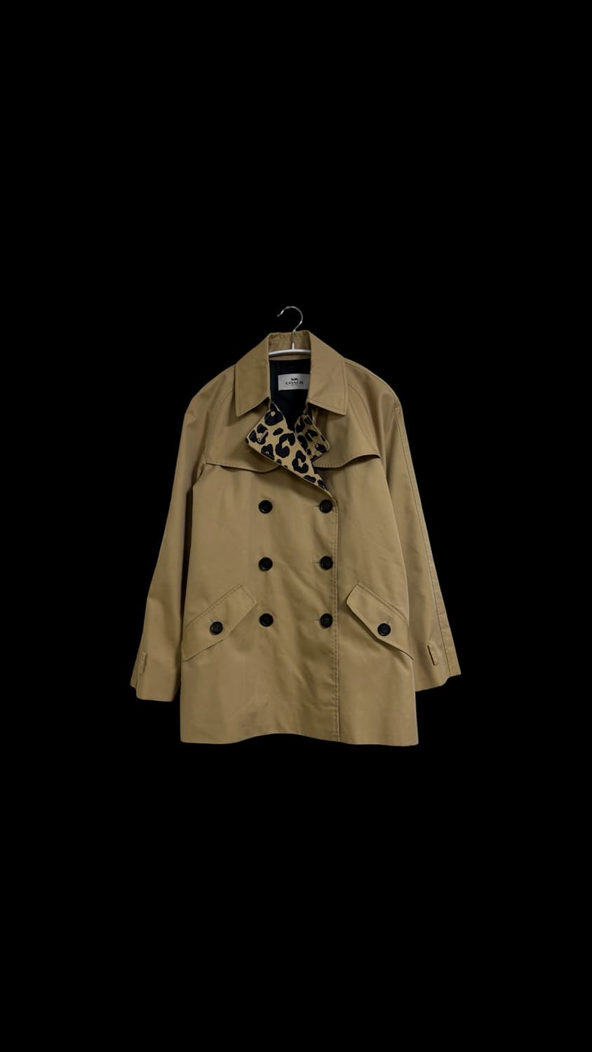 코치 레오파드 트렌치 코트 상품이미지1