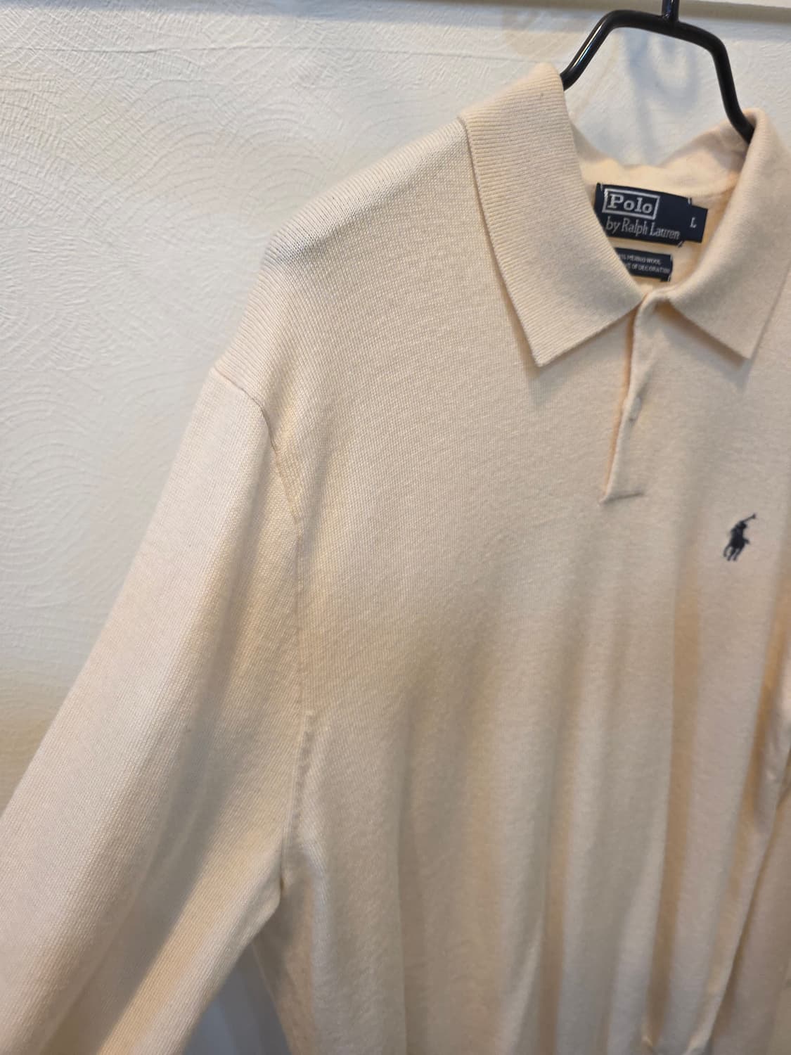 폴로 메리노울 카라 니트 L사이즈 상품이미지3