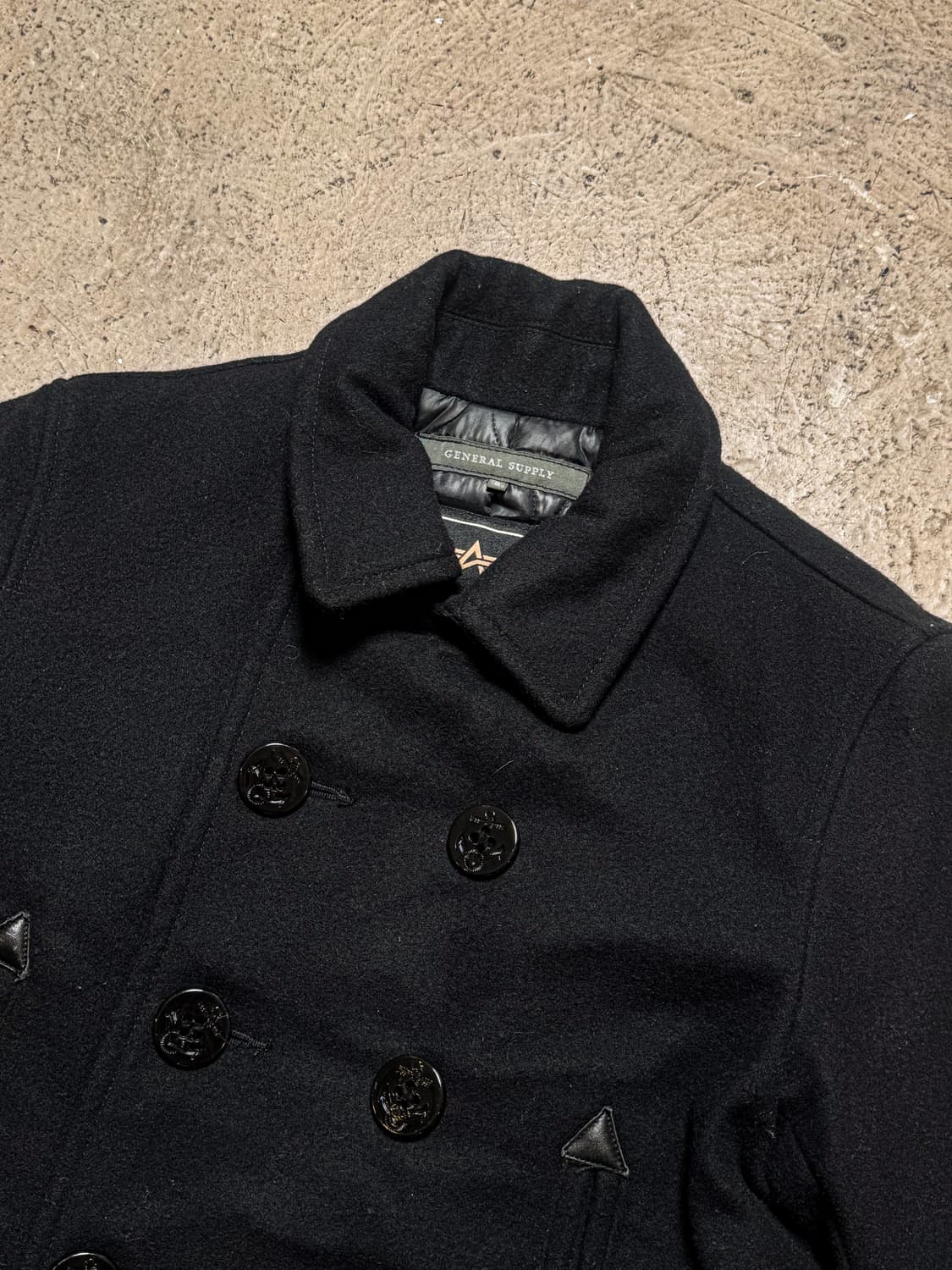 ALPHA INDUSTRIES - 2000‘s 블랙 피코트 상품이미지3