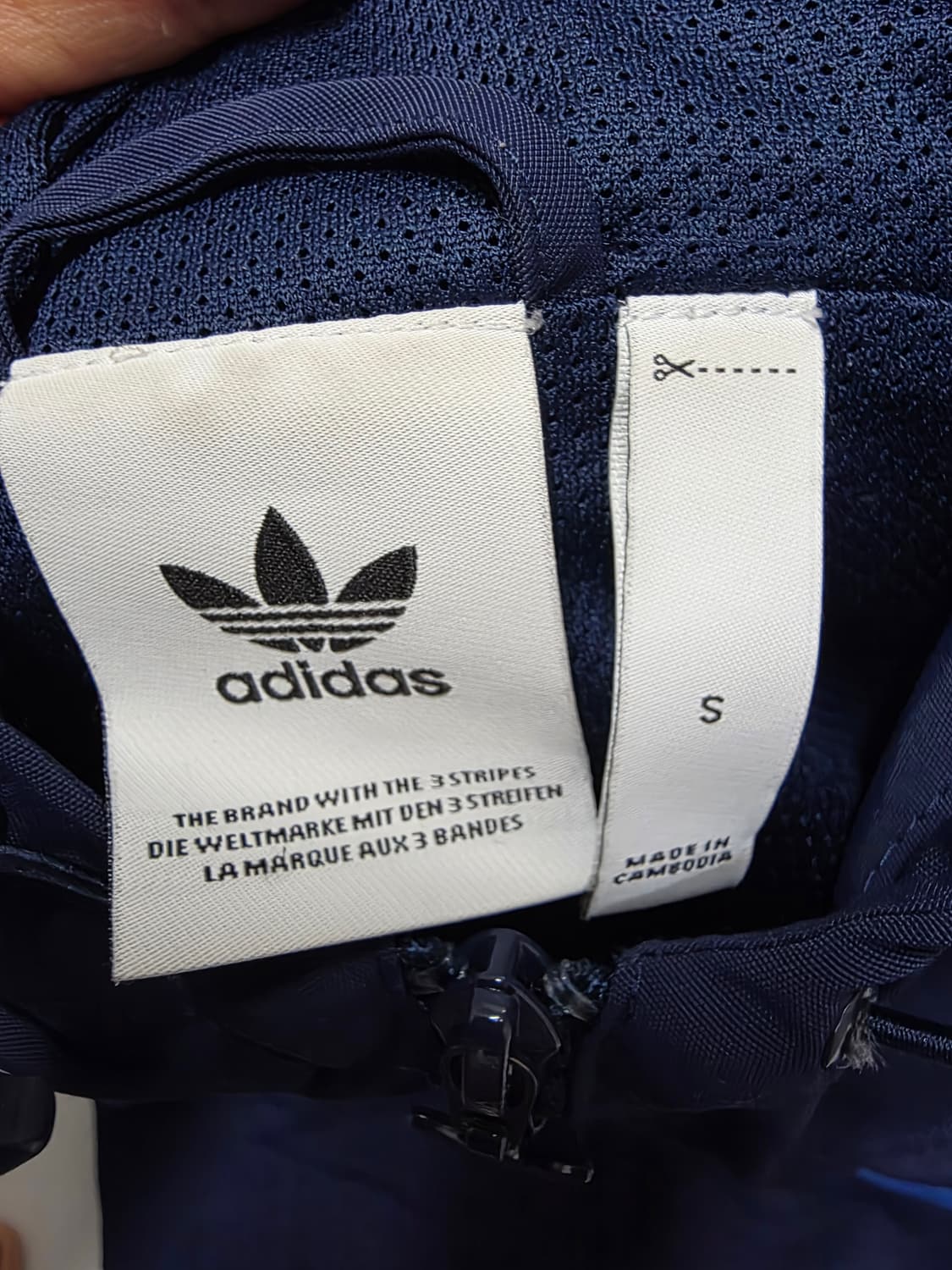아디다스 트레포일 로고 겨울 후드 점퍼 네이비 블루 M 65 50 상품이미지3