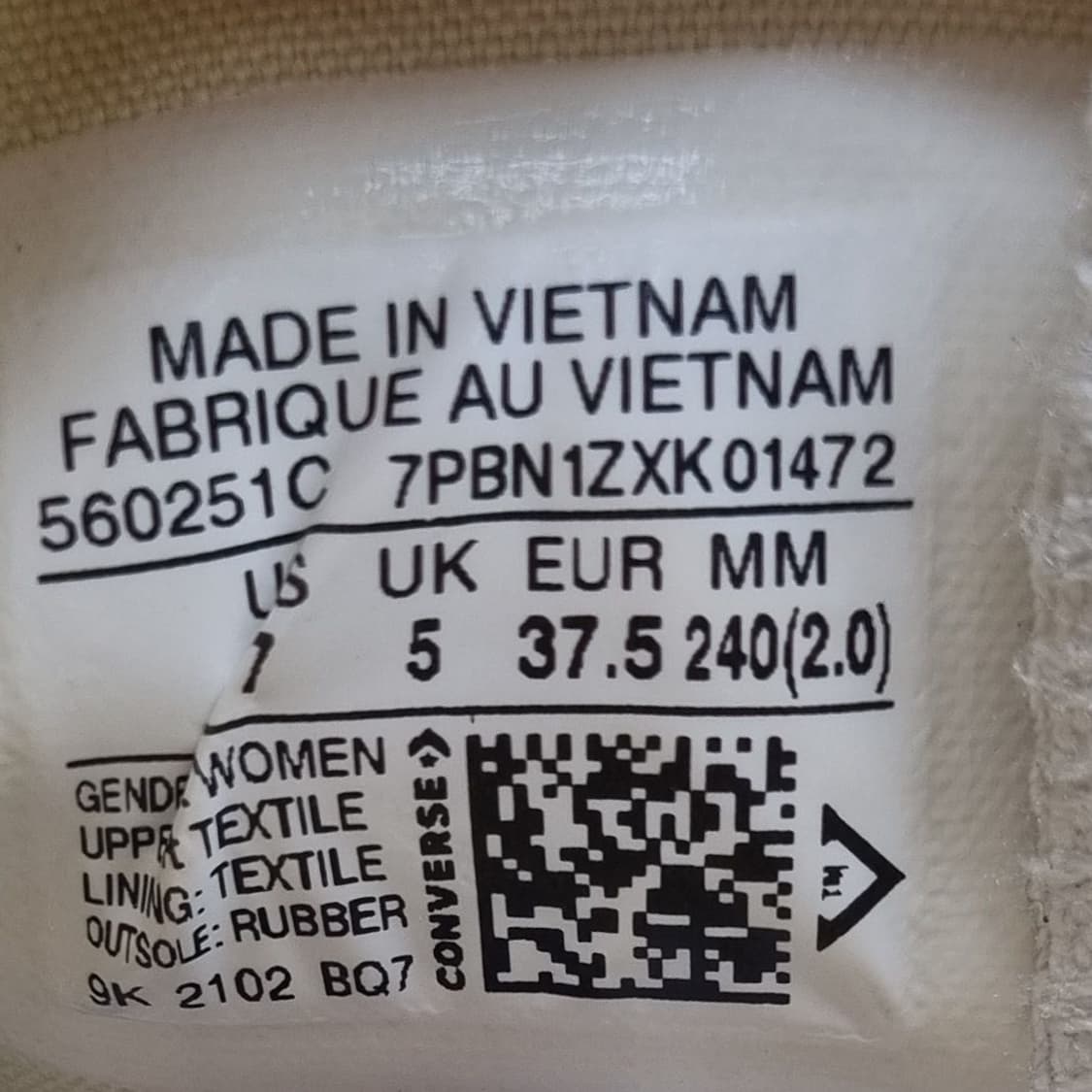 컨버스 올스타 리프트 로우 스니커즈240. 상품이미지6