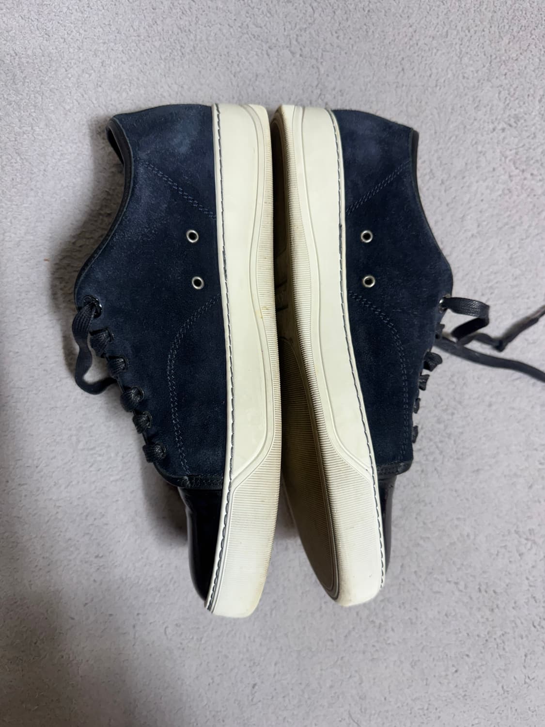 6 랑방 벨루어 네이비/블랙 스니커즈 260-265  상품이미지3