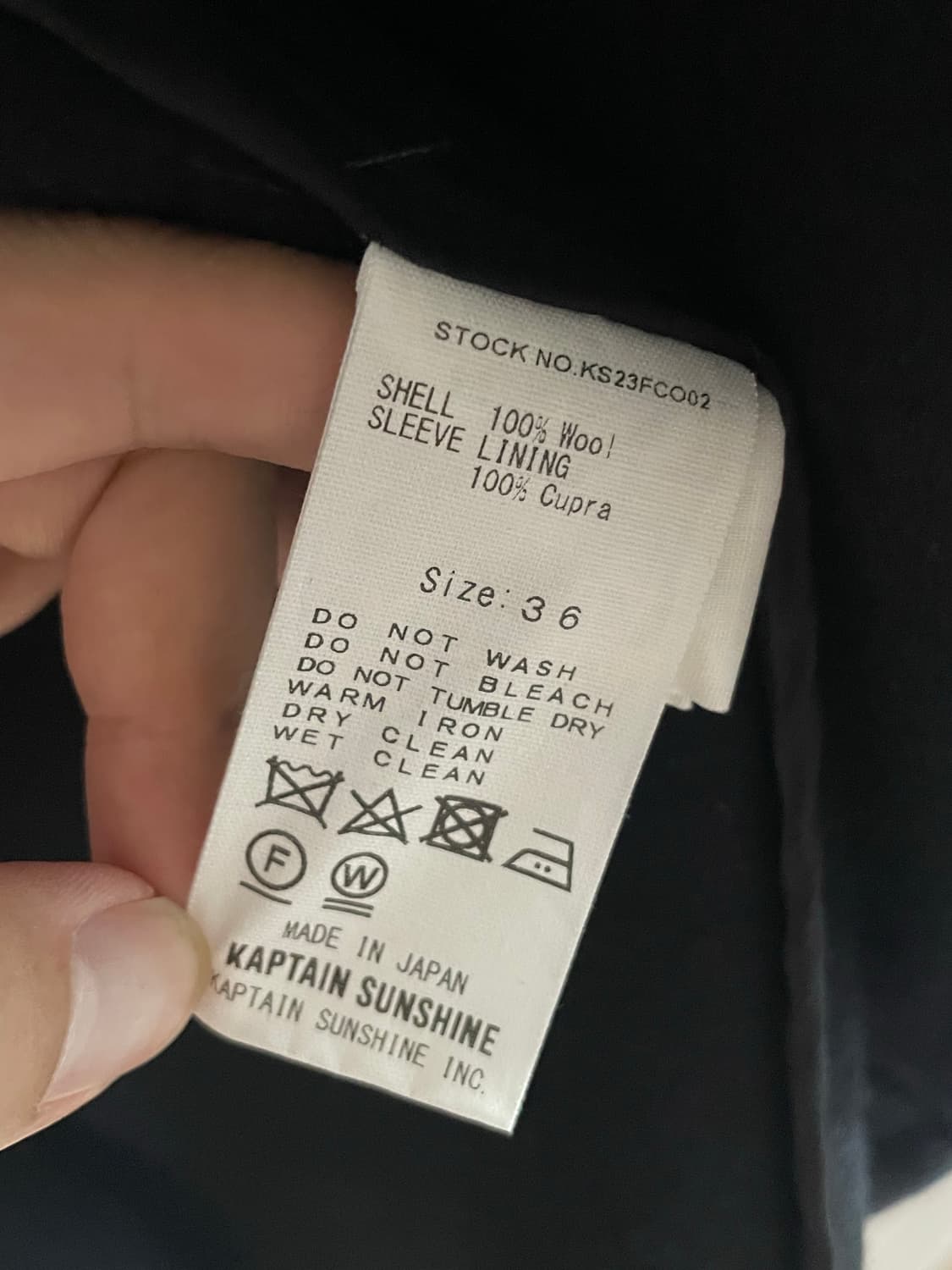 23fw 캡틴선샤인 트래블러 코트 다크네이비 36 상품이미지2