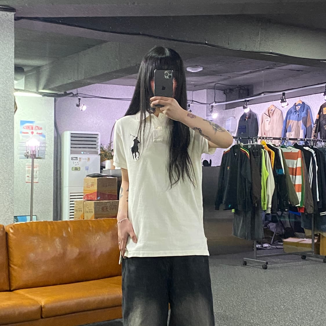 폴로랄프로렌 빅포니 넘버 3 패치 커스텀핏 카라넥티 B4531 상품이미지1