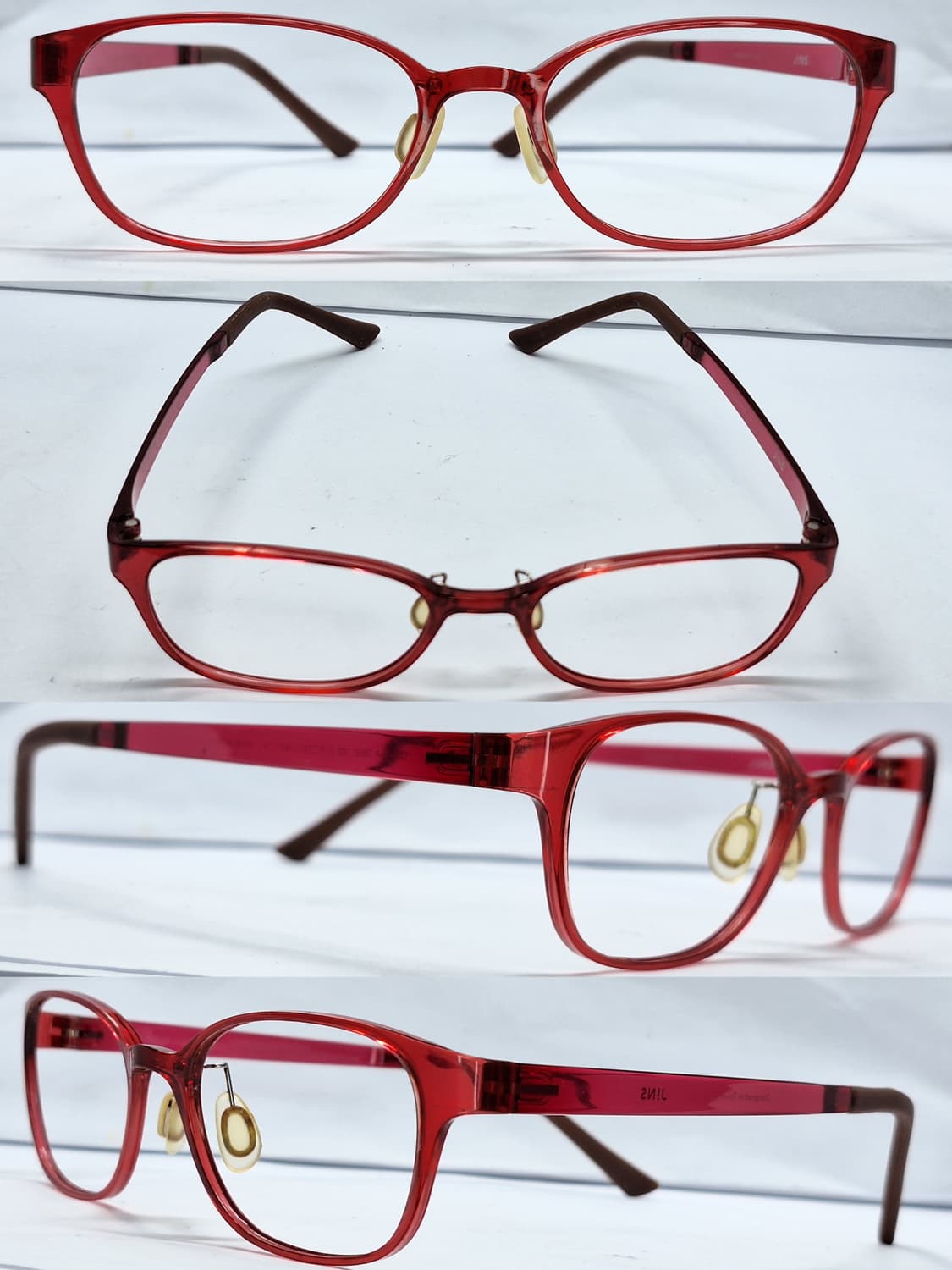 JINS 진스 LUF-16A-385B 슬림 에어프레임 레드 안경테 상품이미지4