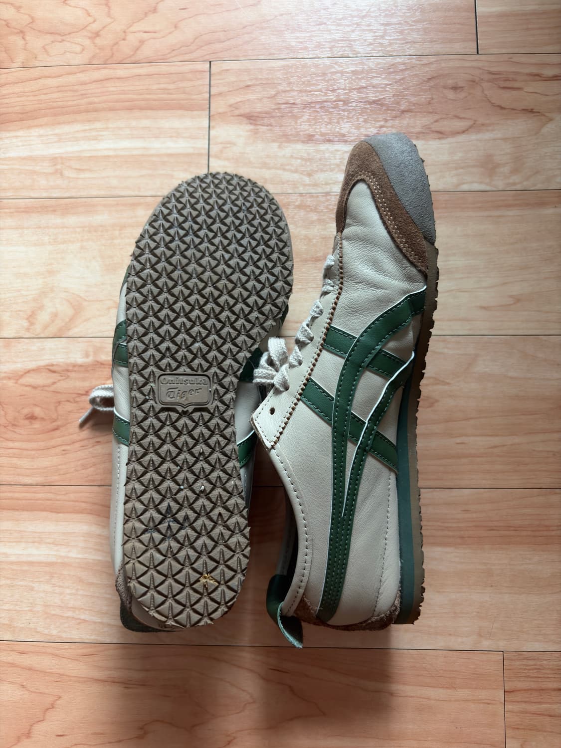 오니츠카타이거 멕시코66 베이지 그라스그린 260mm 상품이미지4