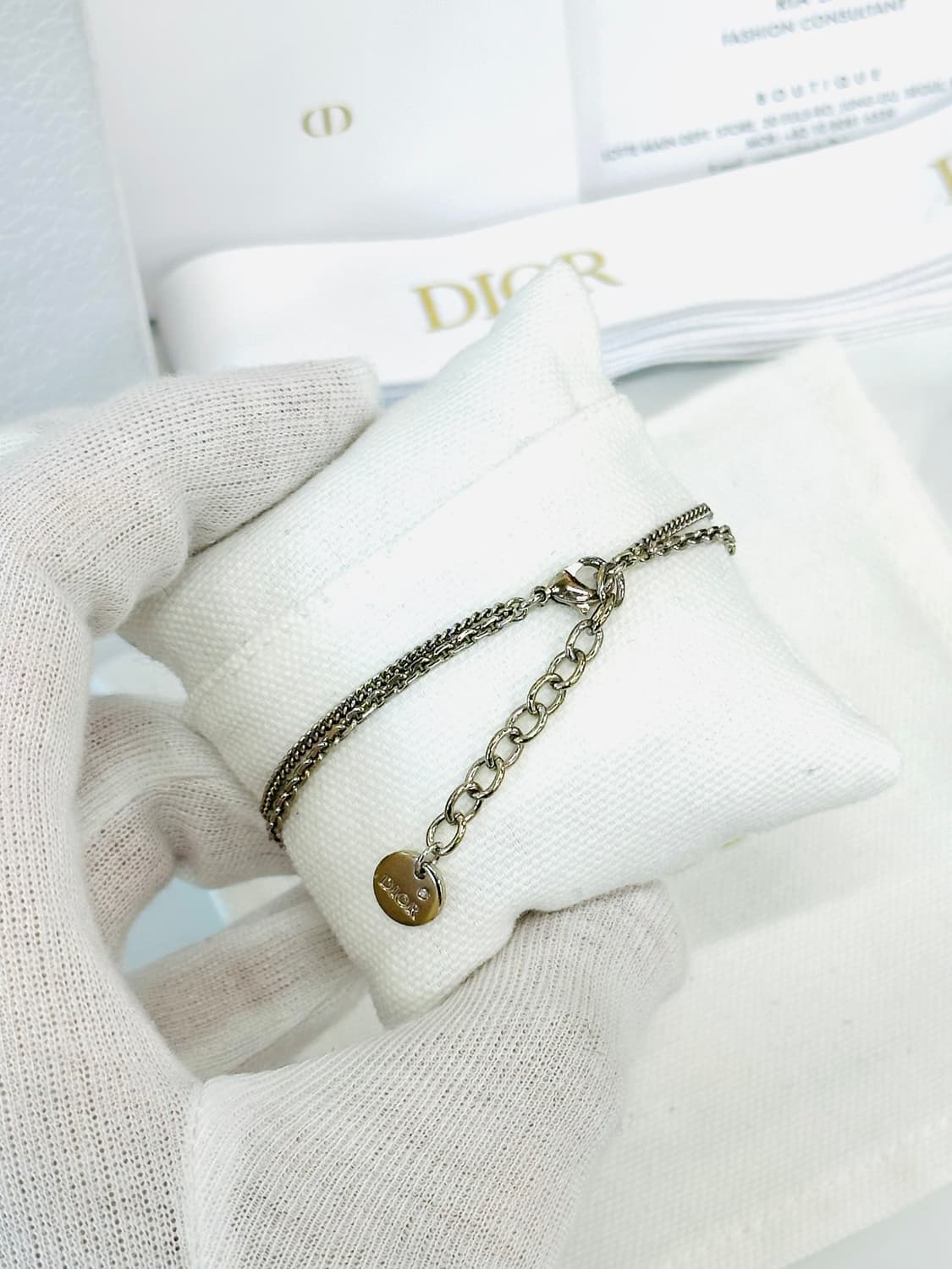 [풀구성] 디올 쁘띠 CD 더블 크리스탈 브레이슬릿 상품이미지4