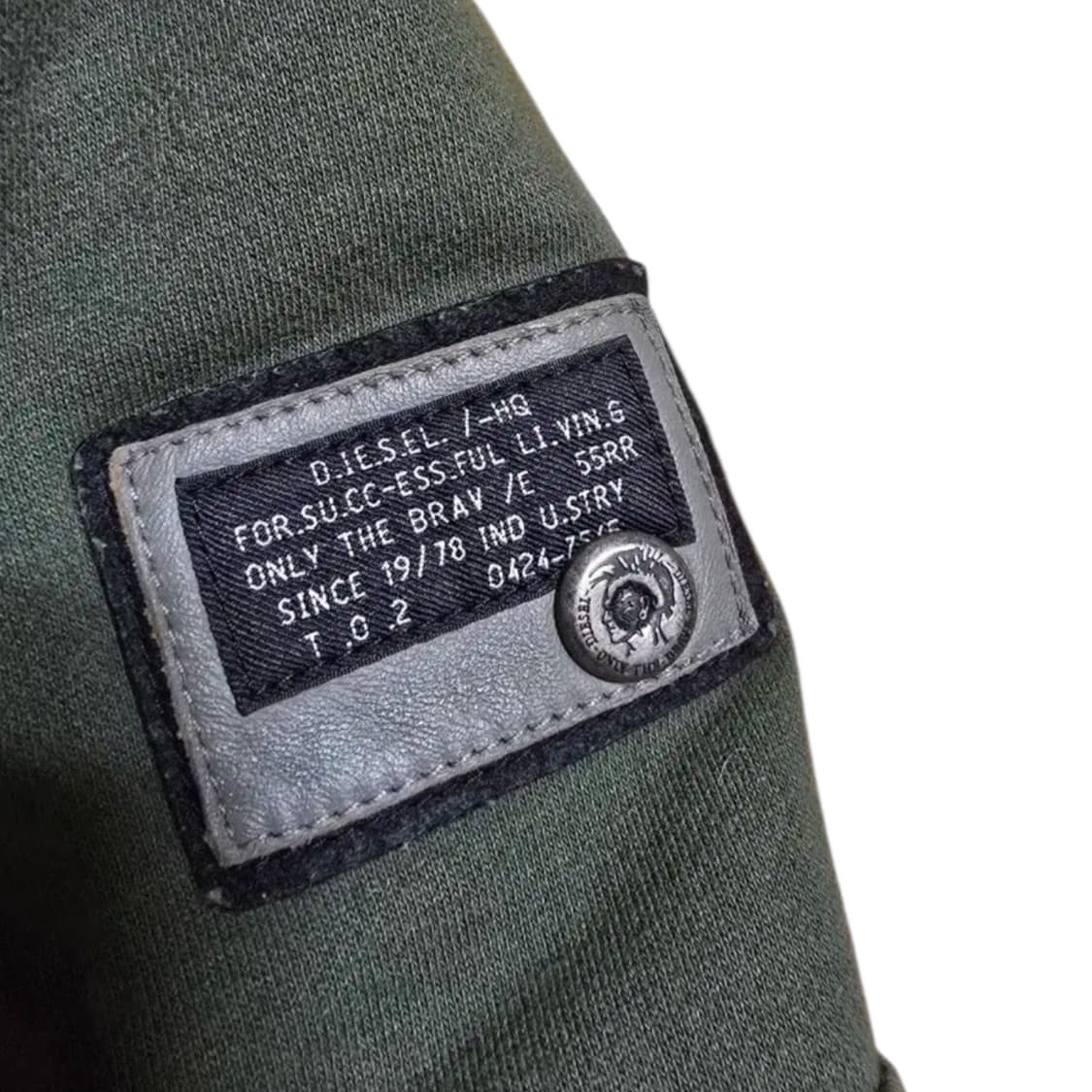 디젤 00‘s 아카이브 헤비보아 후드집업 카키 상품이미지7