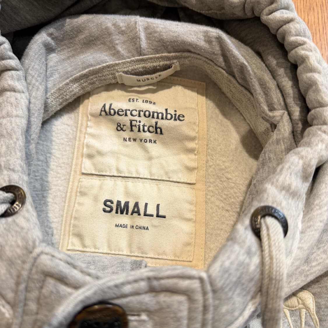 아베크롬비 그레이 미니 로고 버튼 후드 상품이미지2