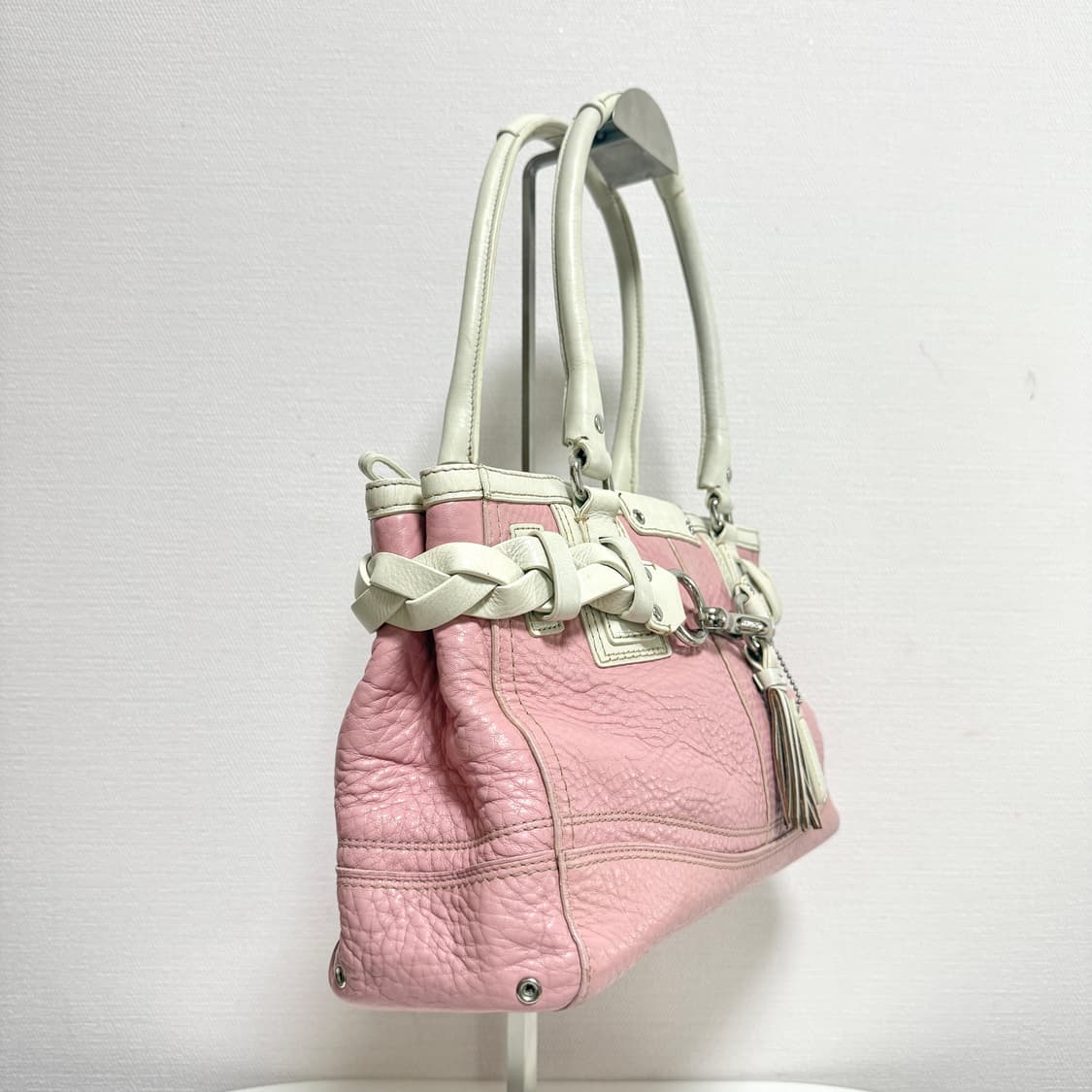 희귀⚡️딸기 우유 빈티지 코치 토트백 상품이미지3