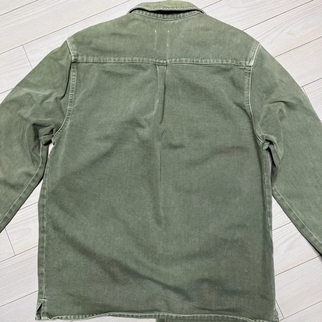 L(105) 자라 워크셔츠 자켓 셔켓 올리브 카키 밀리터리 상품이미지4