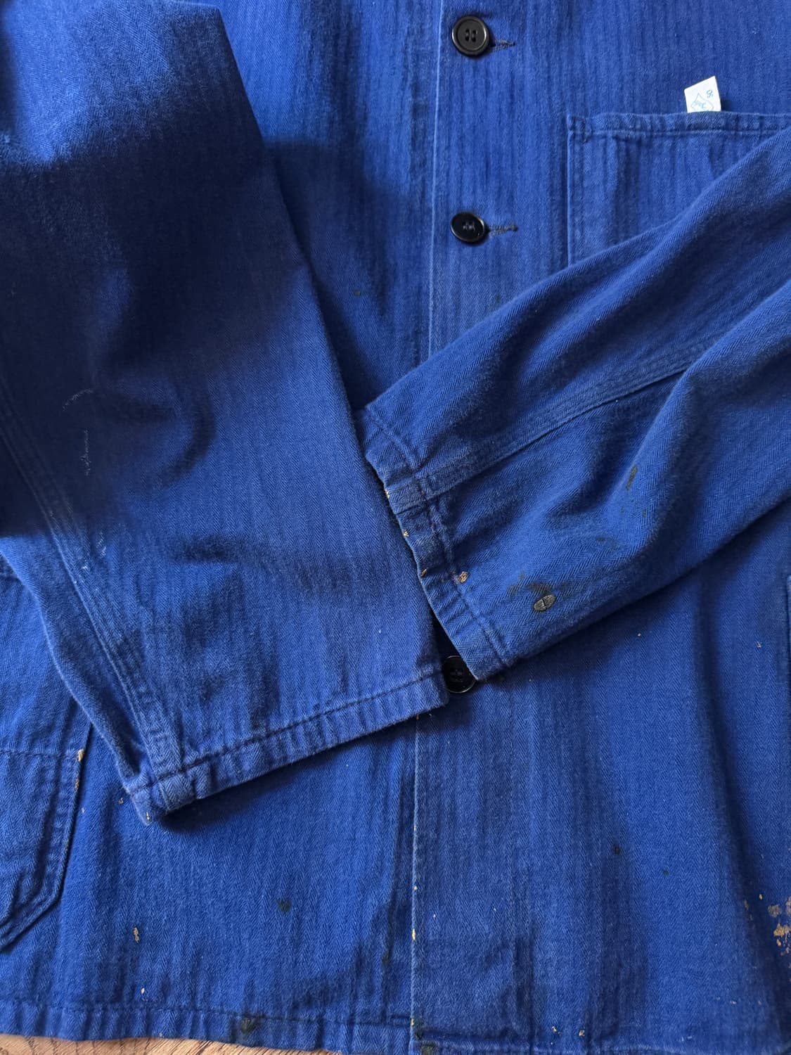 [L]90's 빈티지 페인팅 HBT 프렌치 워크 자켓 상품이미지7