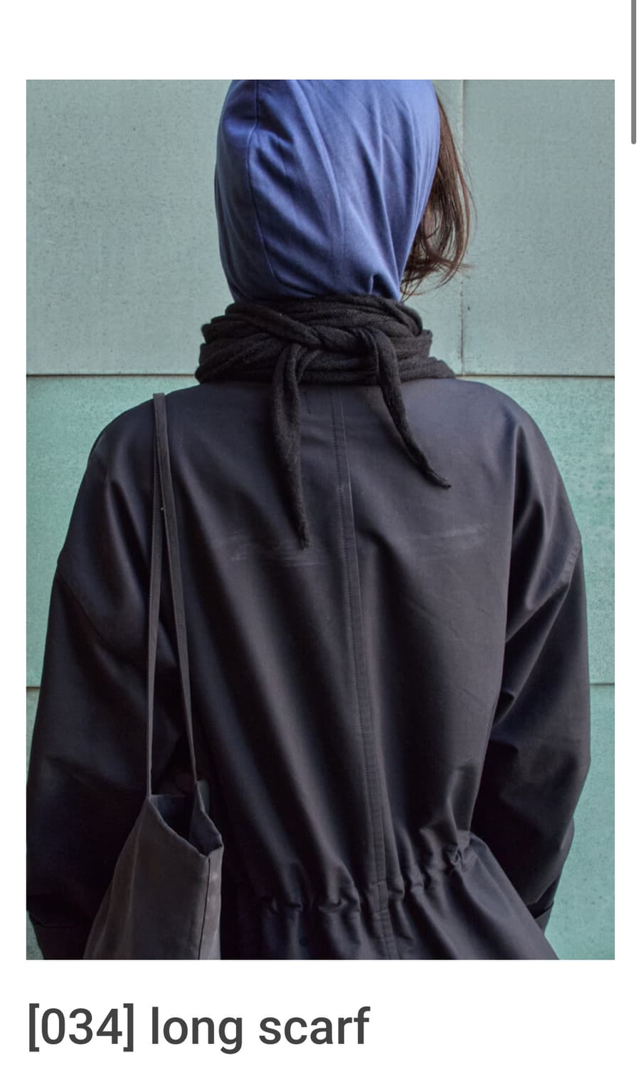 머듈 롱스카프 블랙  상품이미지1