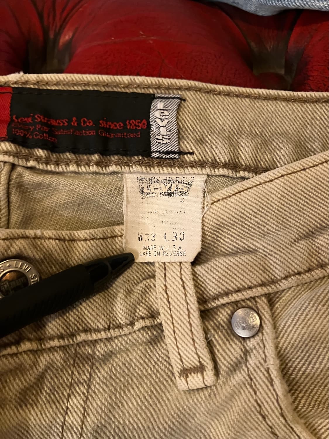 90s USA 빈티지 리바이스 실버탭 루즈핏 데님 팬츠 상품이미지9