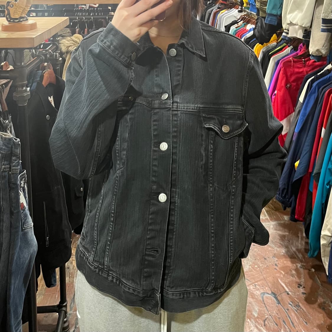 [HI] 데님 자켓 블랙 상품이미지2