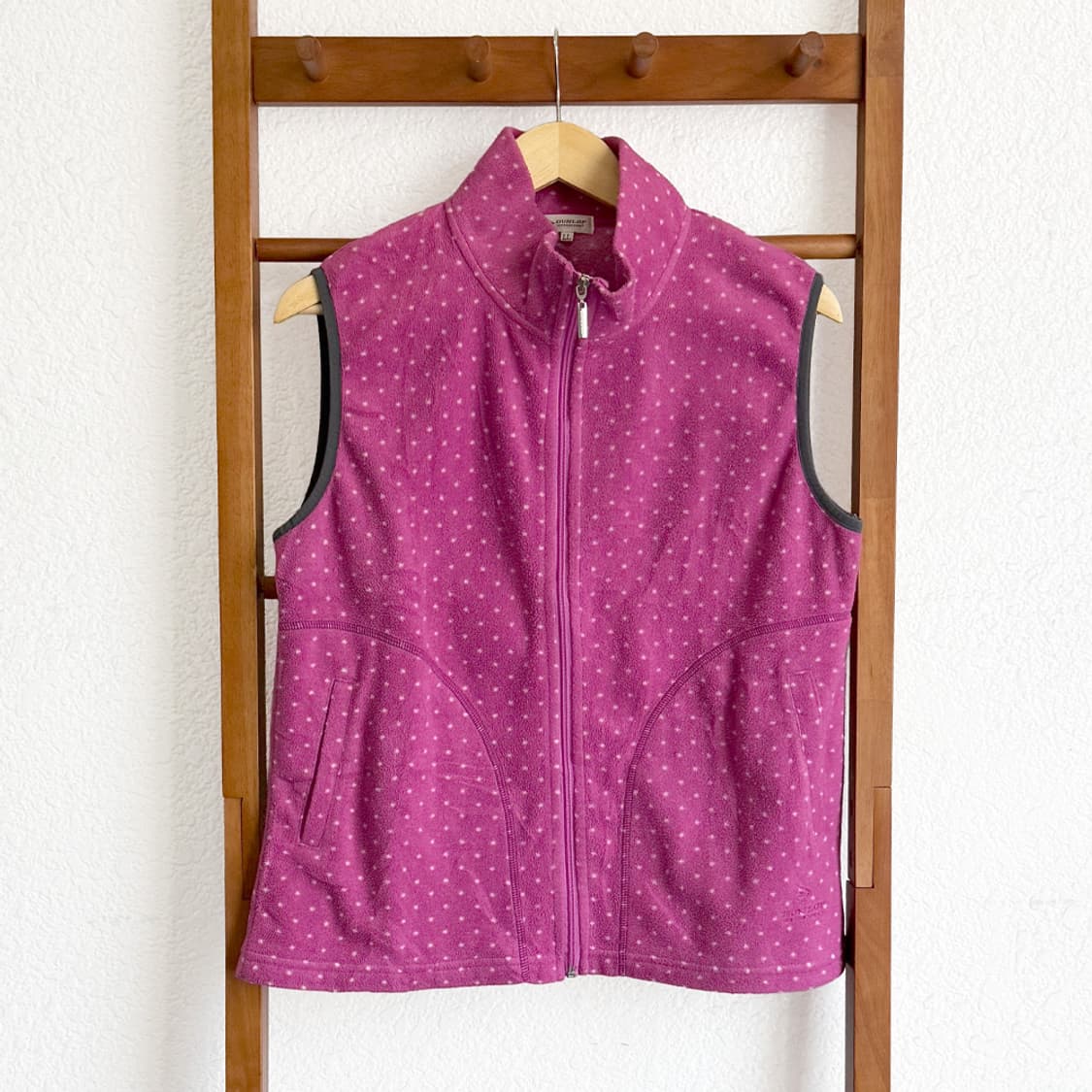 [DUNLOP] 베리 도트 보아 집업 베스트 상품이미지4