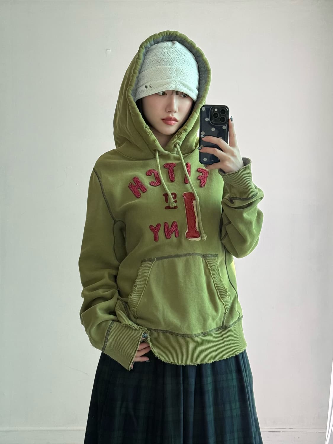 아베크롬비 헤비웨잇 카키 후드티 상품이미지2