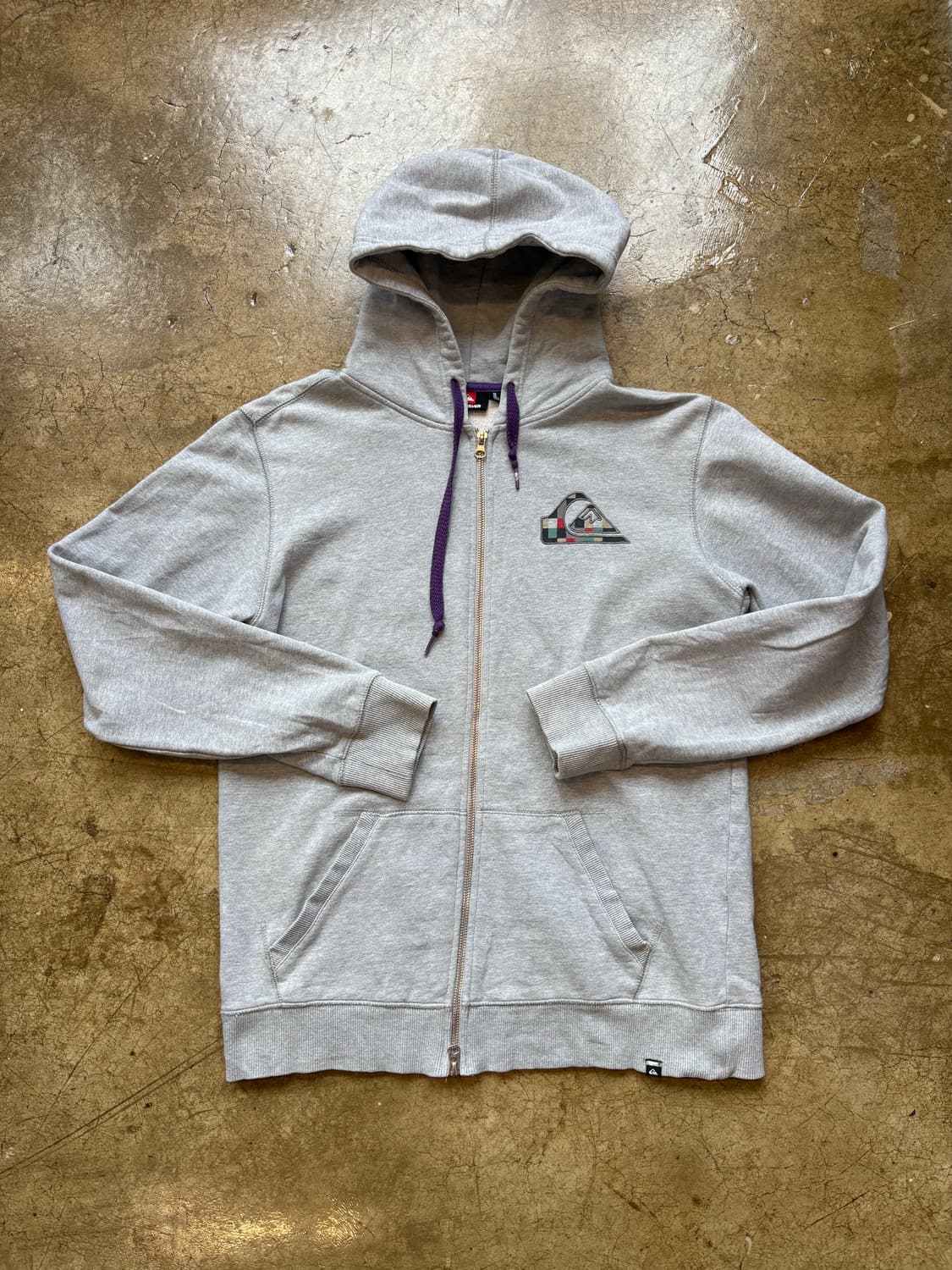 퀵실버 그레이 스웻 후드집업 상품이미지1