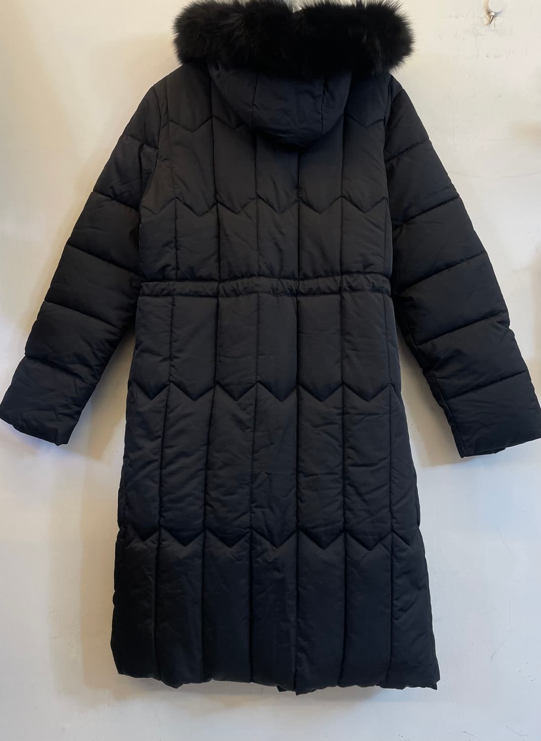 수입 허리스트링 폭스퍼 퀼팅롱패딩:) 여성롱패딩 상품이미지4
