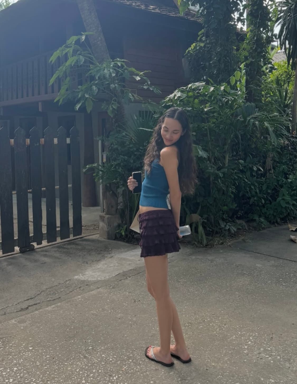 피코크 블루 톱 상품이미지3