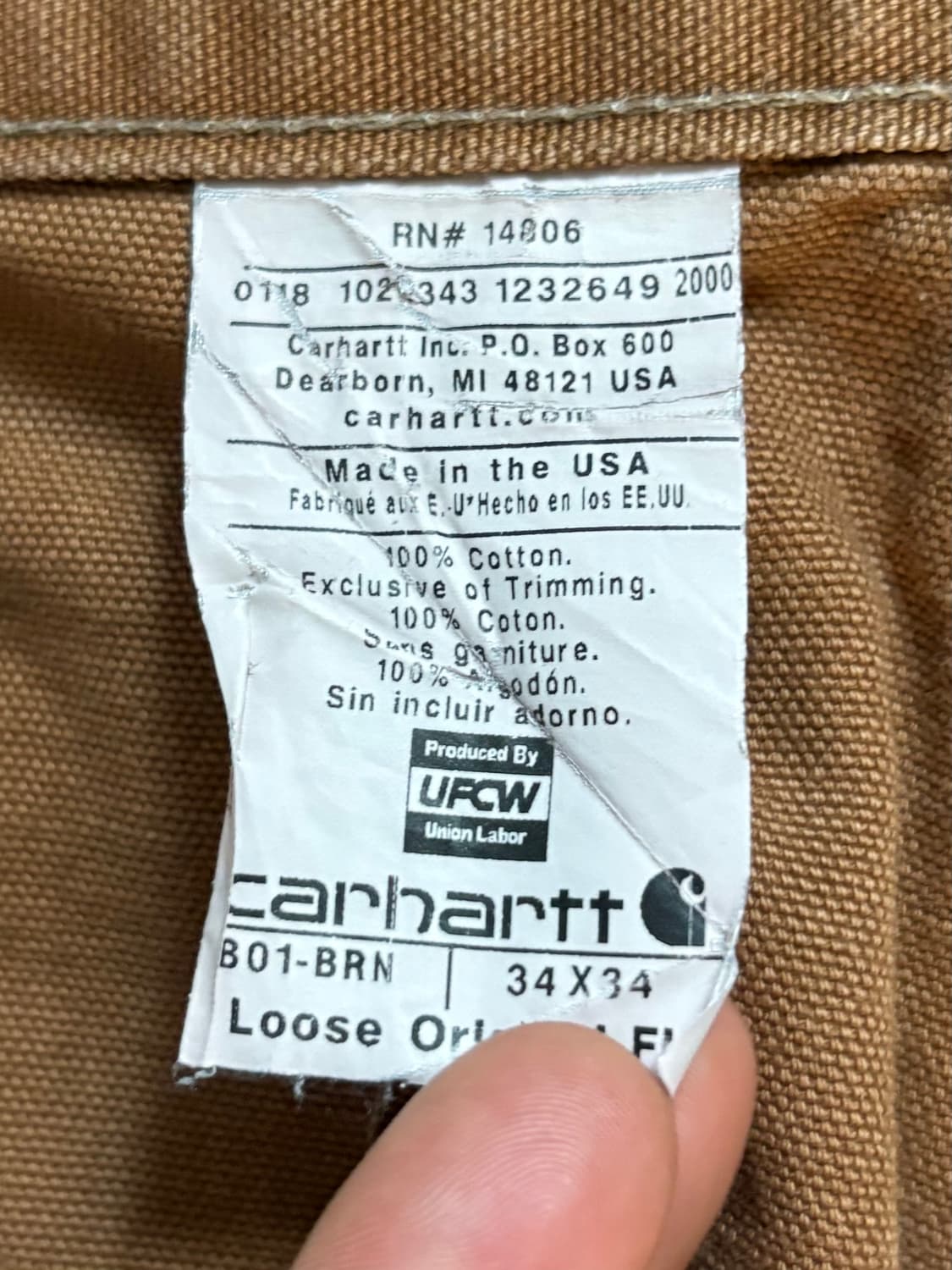 Carhartt 칼하트 더블니 캔버스 워크 팬츠  상품이미지8